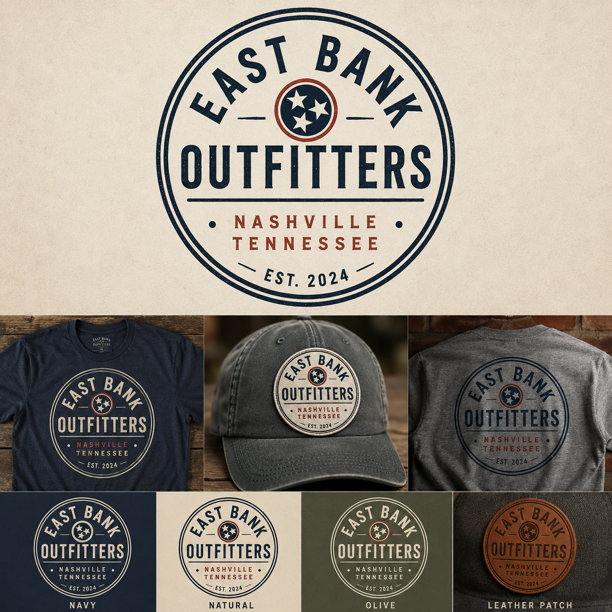 East Bank Outfitters core apparel and headwear collection